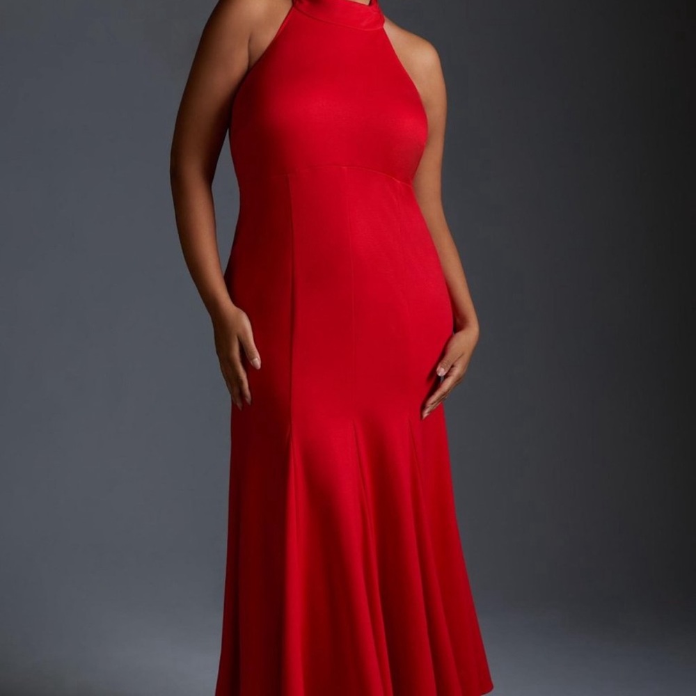 NWT Anthropologie A+ Maeve Halter Midi dress red 2X 18 20